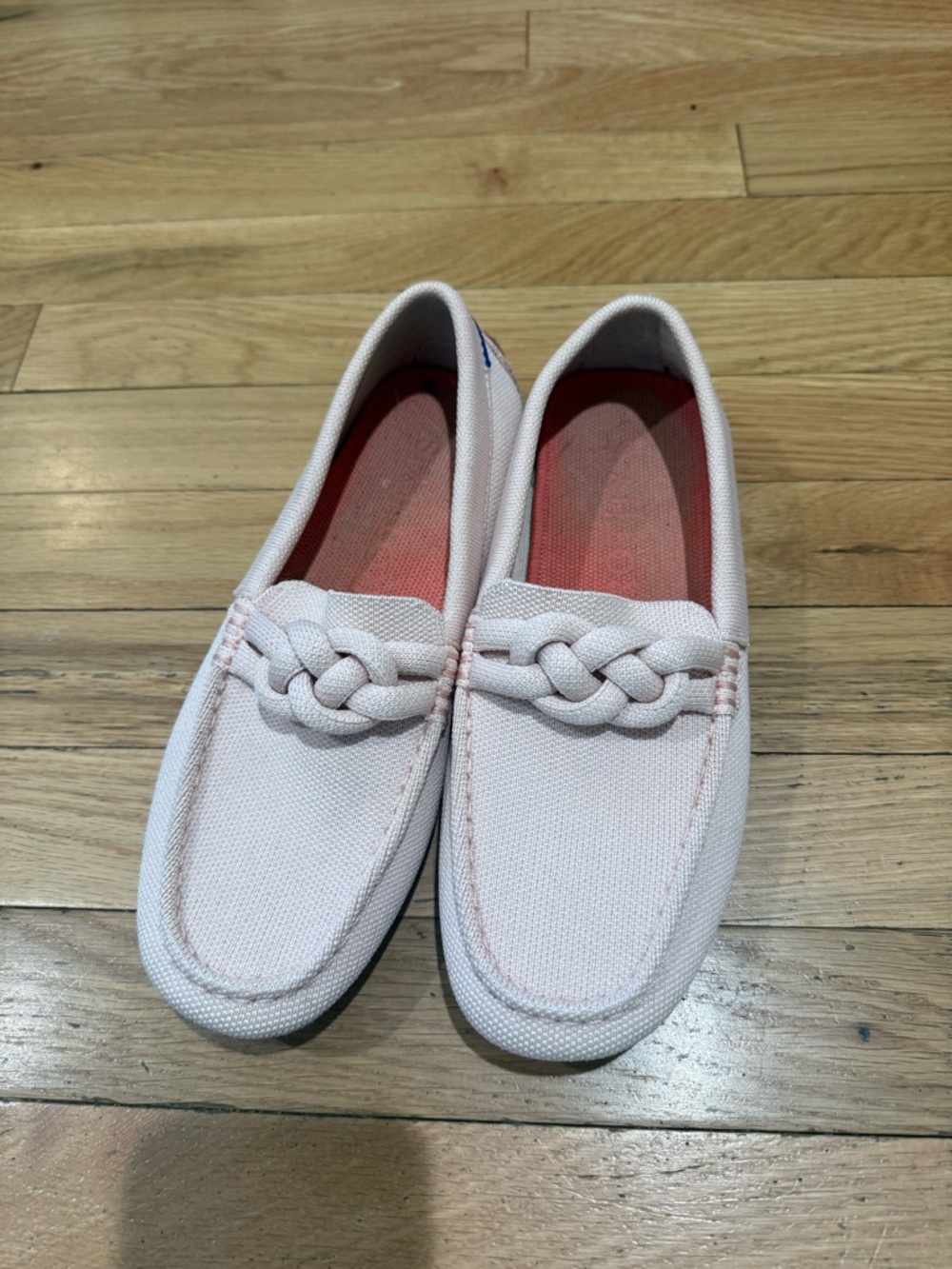 Rothy's Blush Pink Braided Canvas Loafers